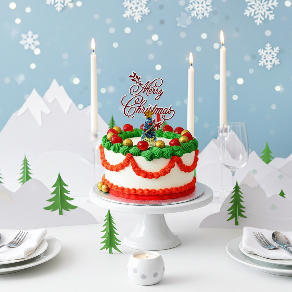Winter Wonderland Tree Cake