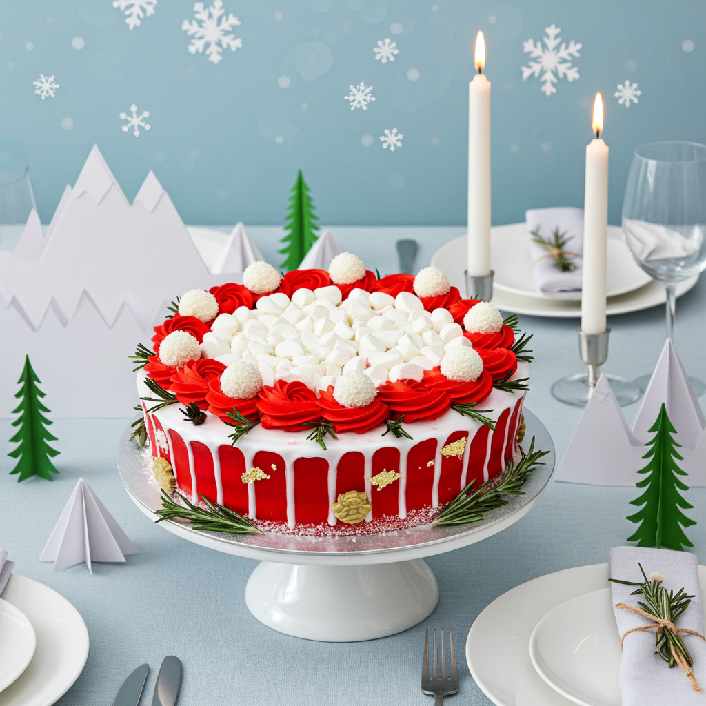 Santa’s Snowball Cake