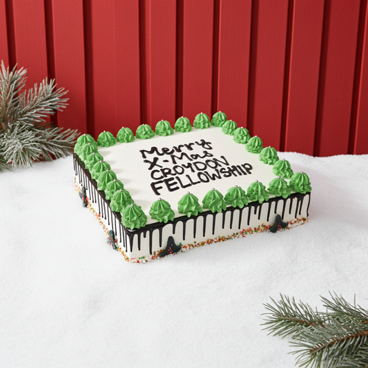 Square Merry X-Mas Cake