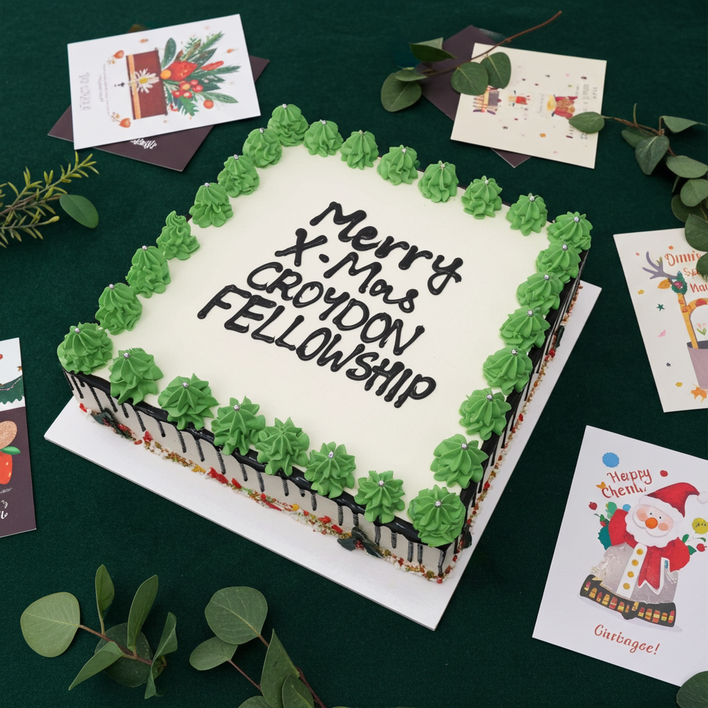 Square Merry X-Mas Cake