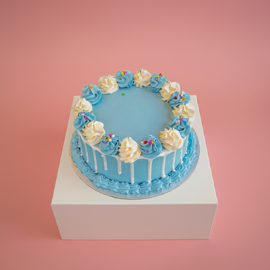 Dreamy Blue Vanilla Cake