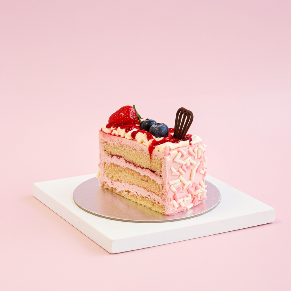 Strawberry Cake Slice