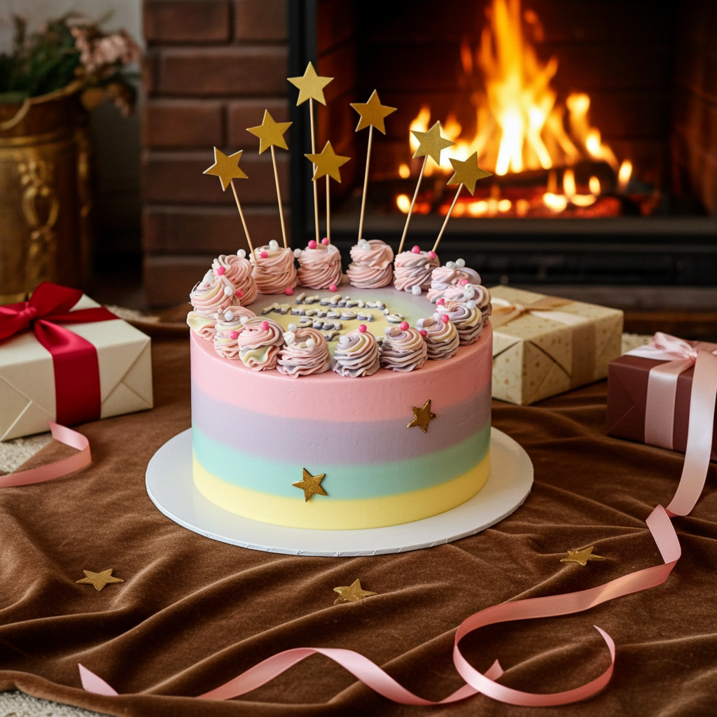 Vanilla Rainbow Cake