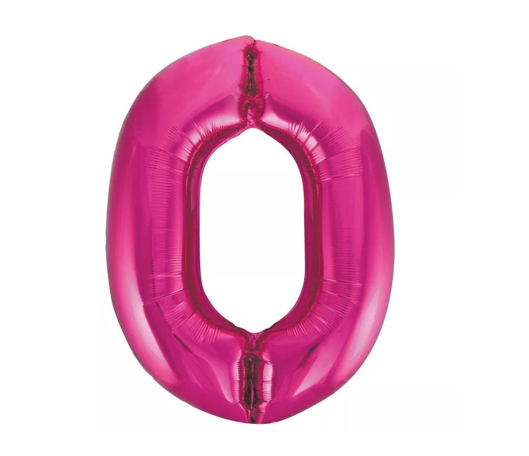 Helium Inflated 34" Number 0 Balloon