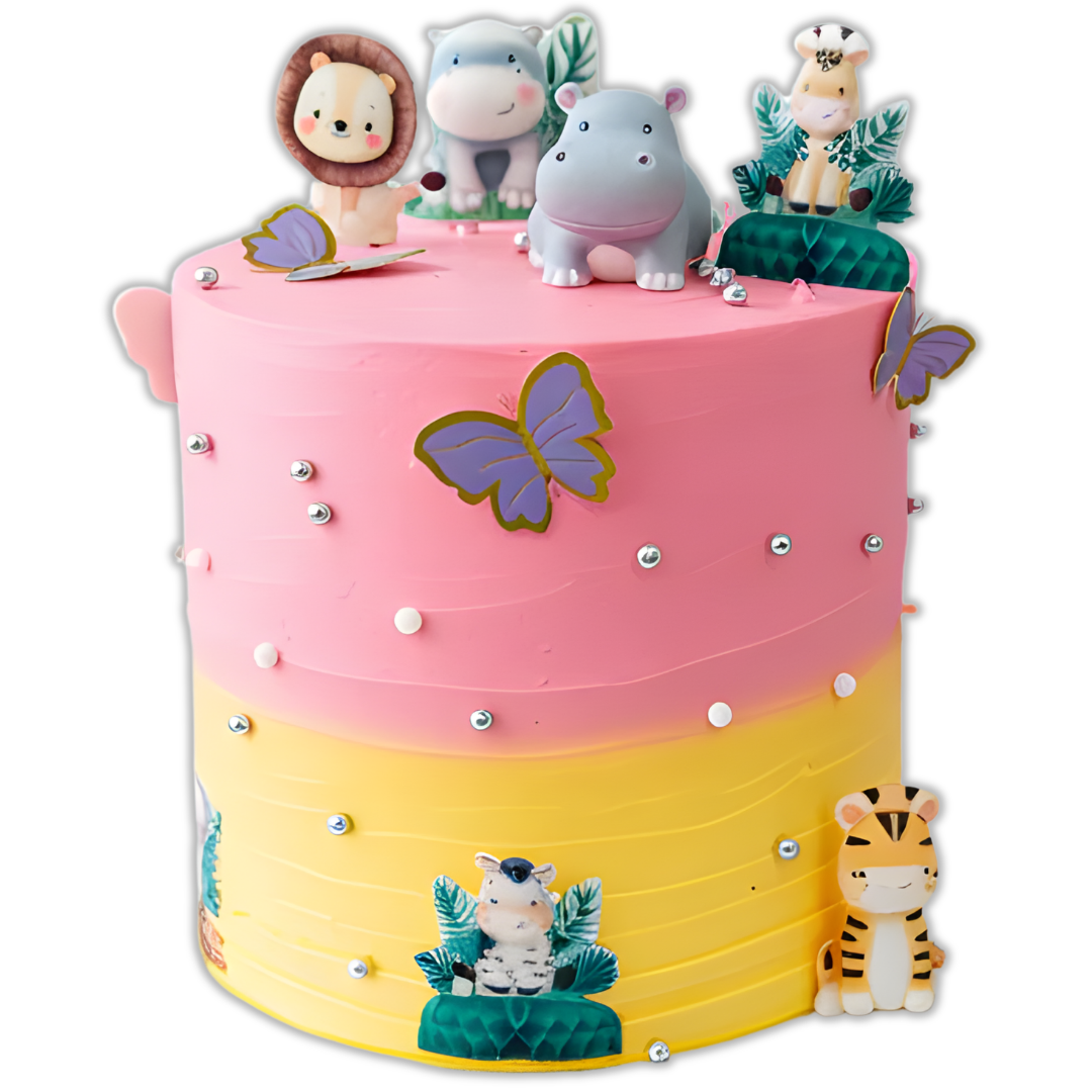 Jungle Theme Tower Cake