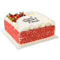 Special Strawberry Fruity Square Cake
