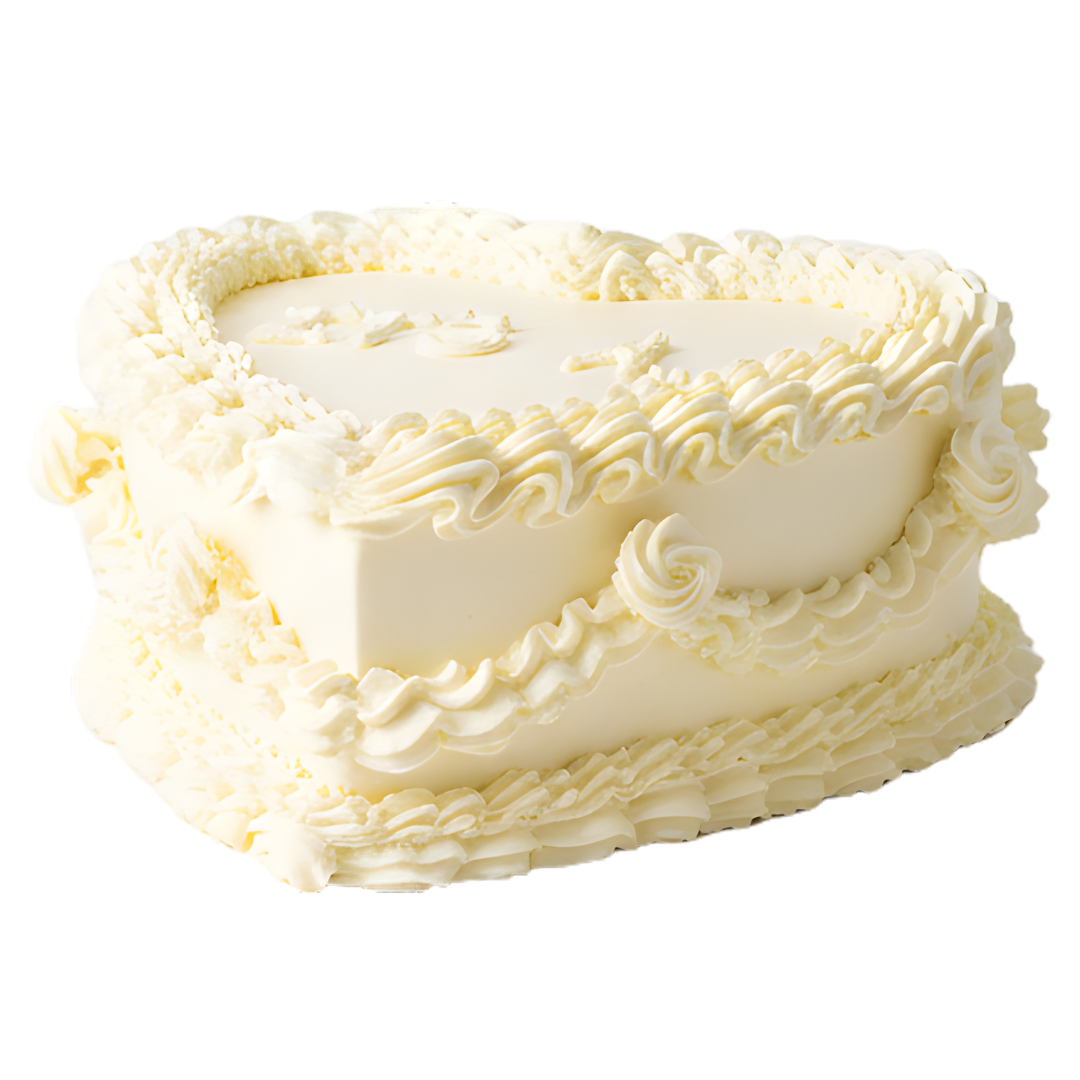 Classic Heart Vanilla Cake