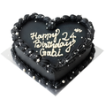 Black Velvet Heart Cake