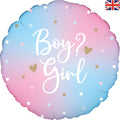 18" Pink and Navy Gender Reveal Foil Balloon