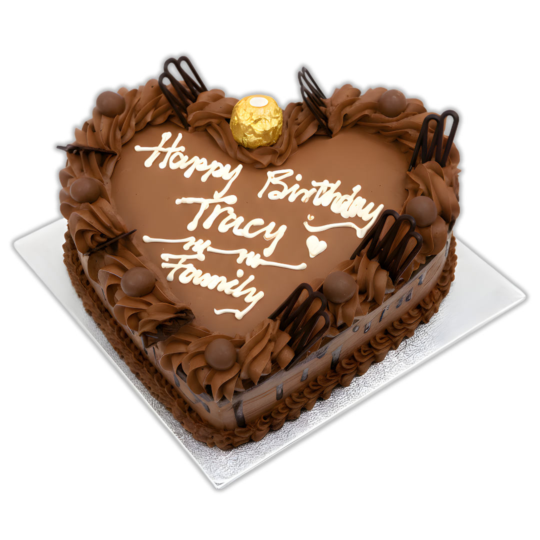 Ferrero Rocher Heart Cake