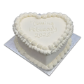 Elegant White Heart Cake