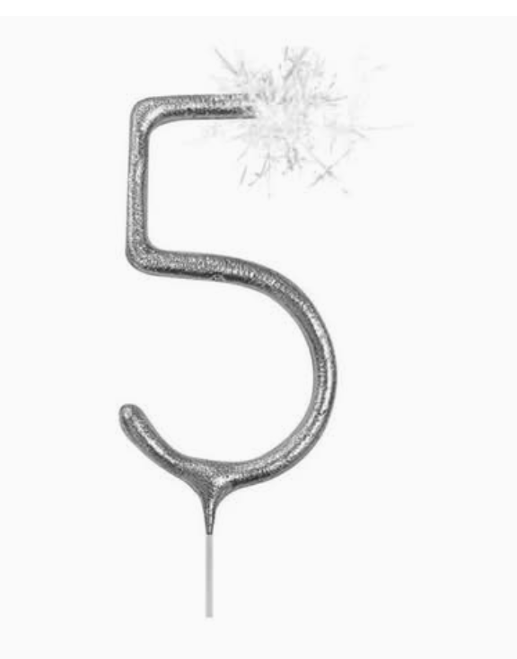 Number 5 Cake 7" Sparkler