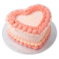 Fancy Pink Heart Cake