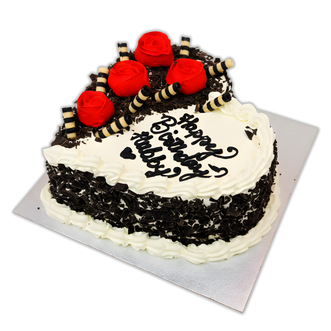 Chocolate Rose Heart Cake