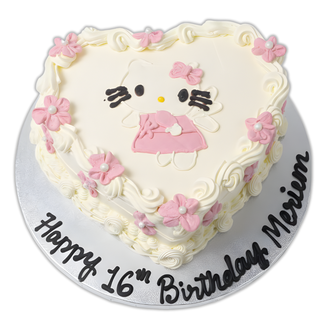 Hello Kitty Heart Cake