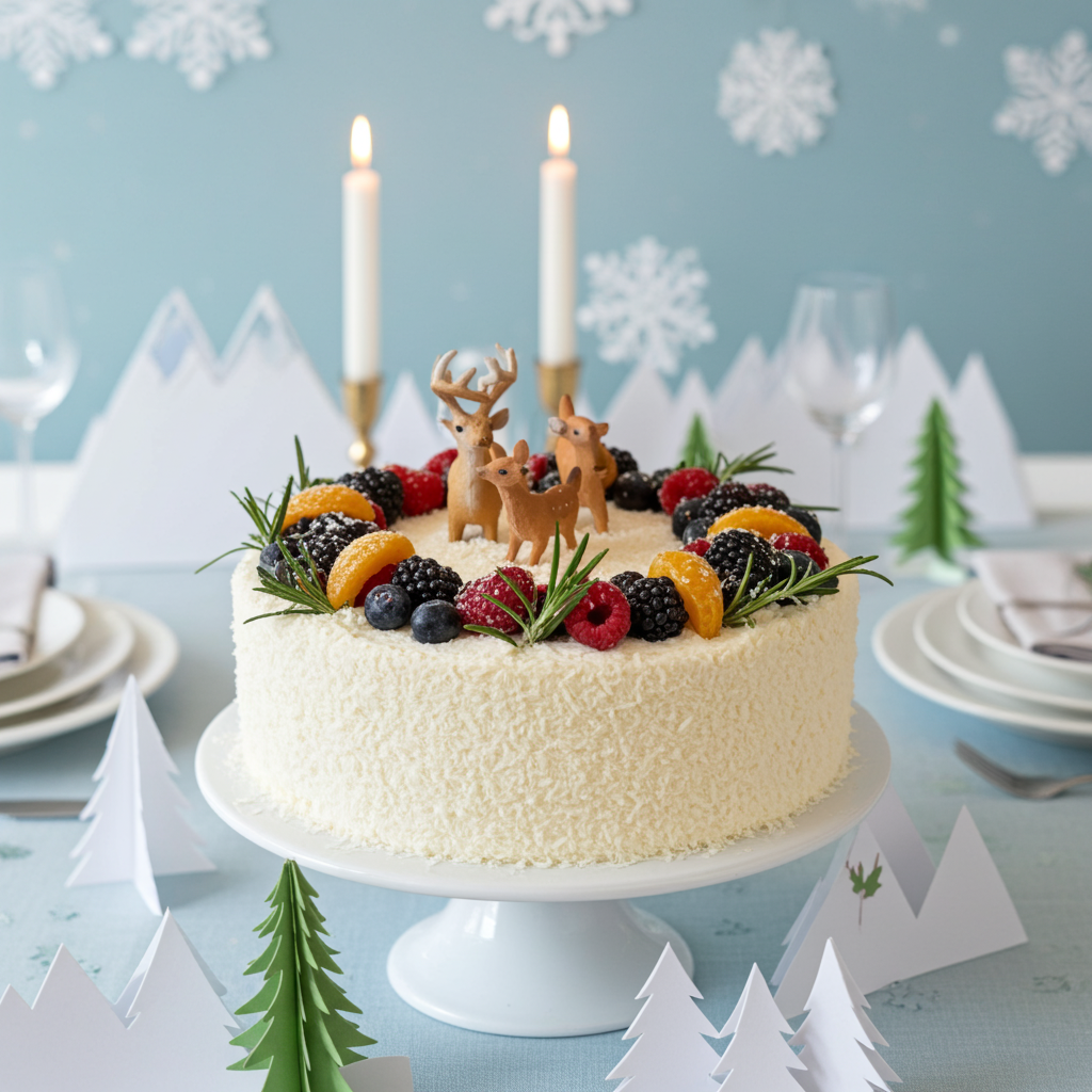 Christmas Woodland deer cake