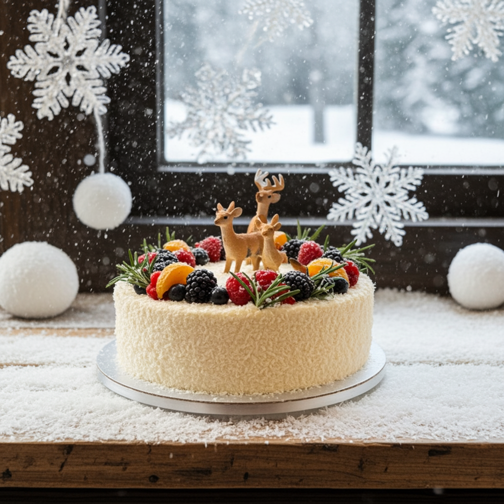 Christmas Woodland deer cake
