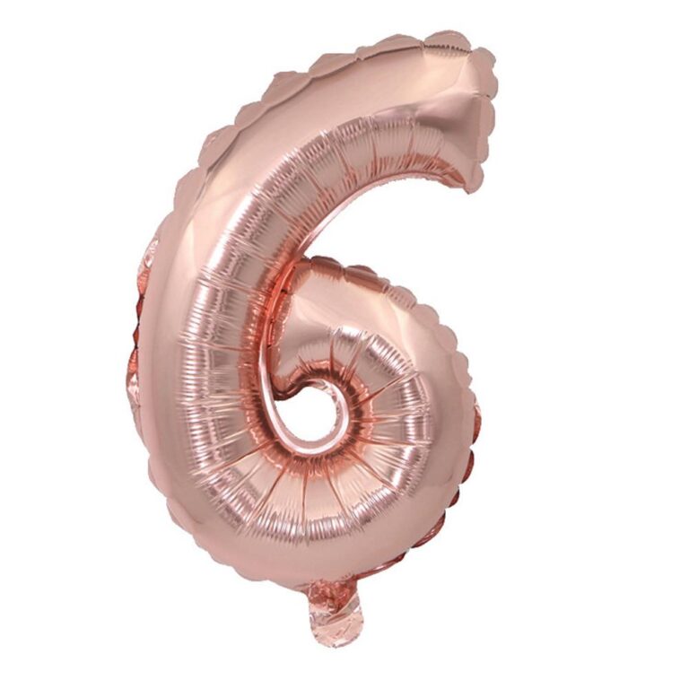 Helium Inflated 34" Number 6 Balloon