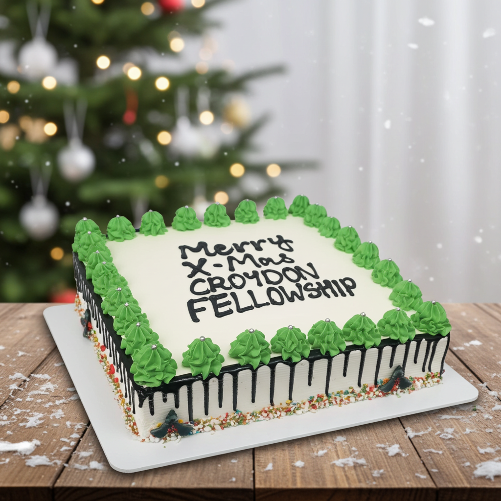 Square Merry X-Mas Cake