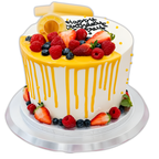 Fruity Cone Drip Tower Cake