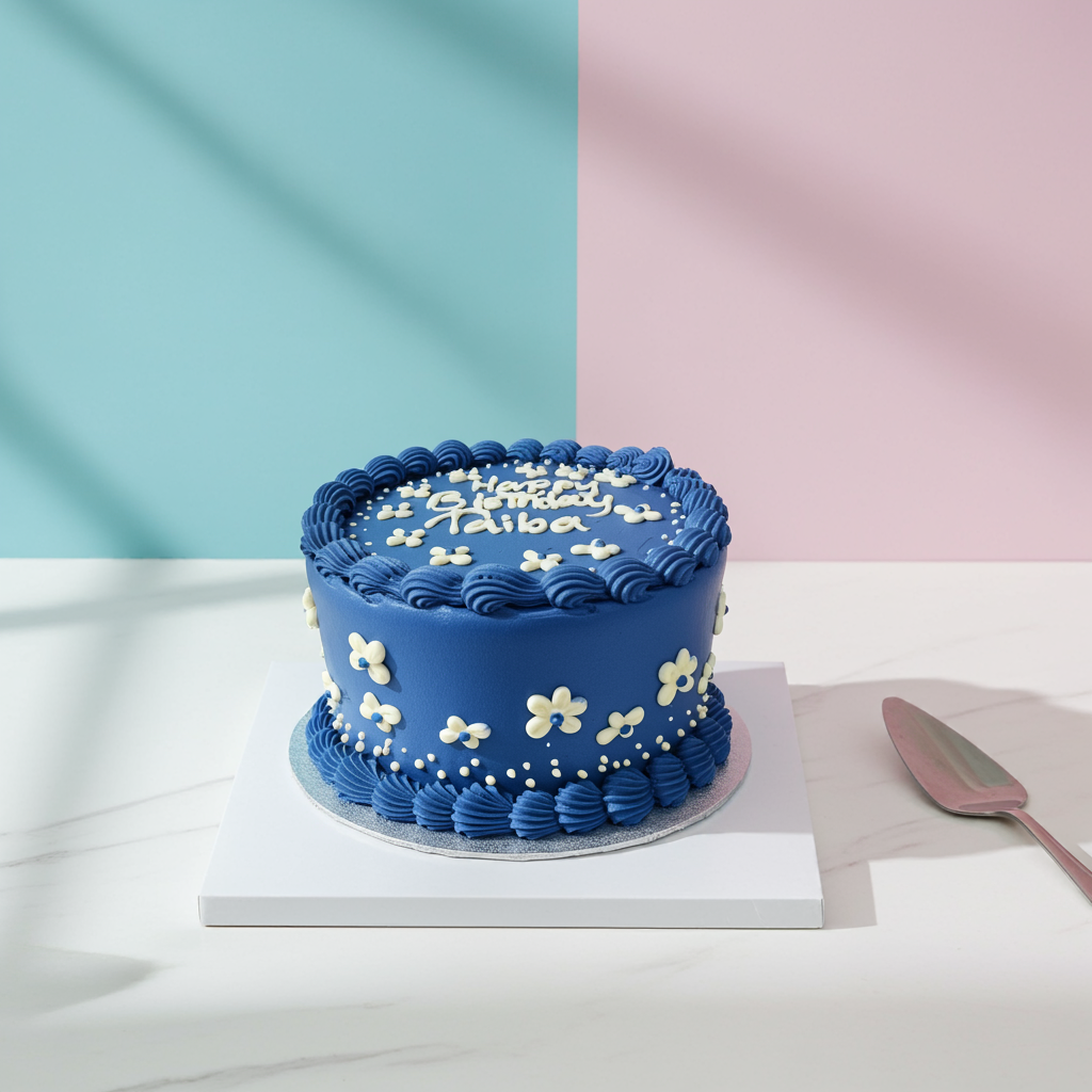 Blue Custom Cake