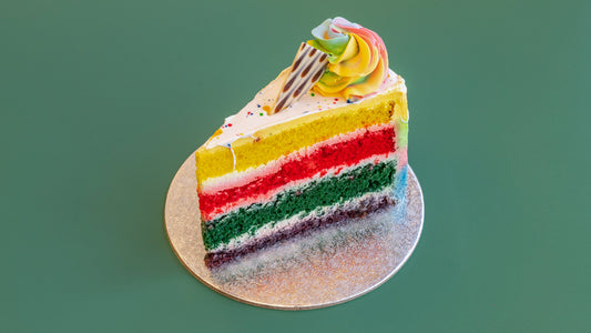 Rainbow Cake Slice