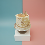 Crown-Glitter Blow Tower Cake