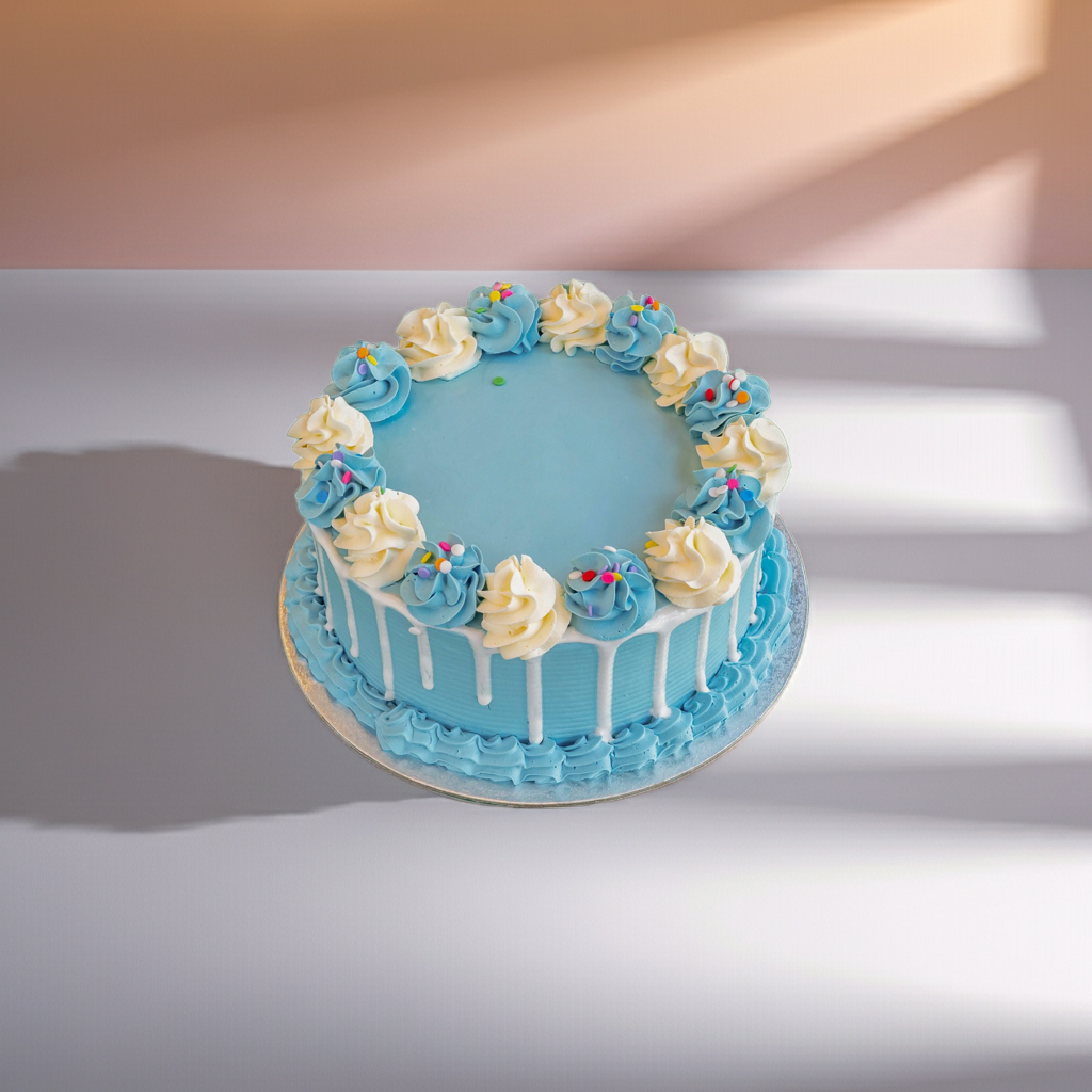 Dreamy Blue Vanilla Cake