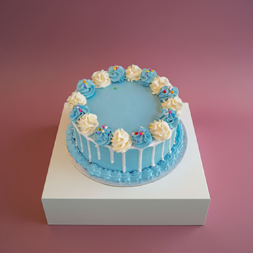 Dreamy Blue Vanilla Cake
