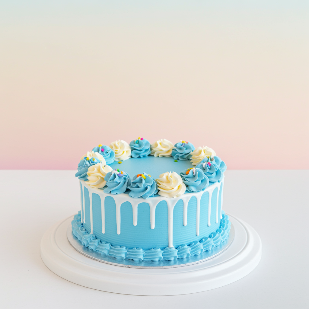 Dreamy Blue Vanilla Cake