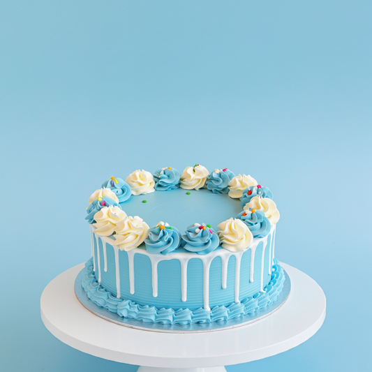 Dreamy Blue Vanilla Cake