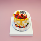 Fruity Cone Drip Tower Cake