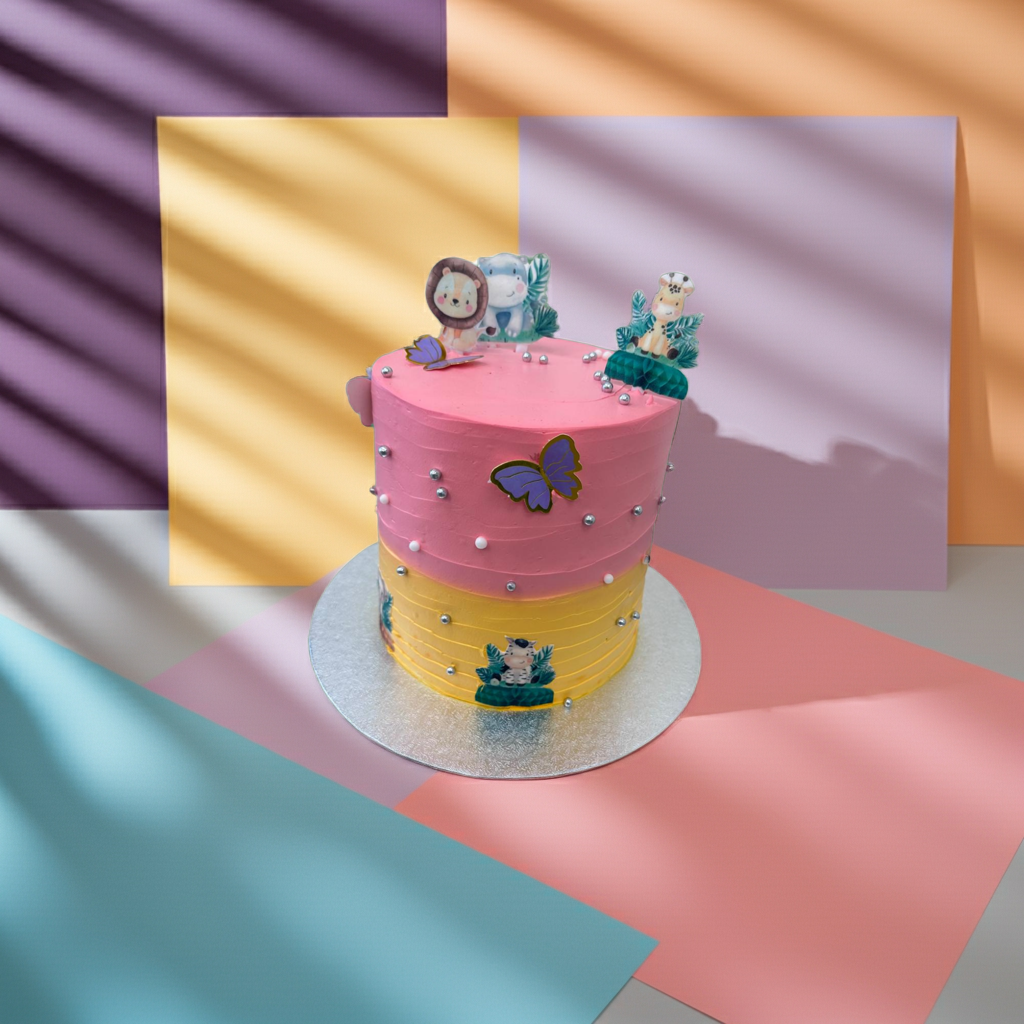 Jungle Theme Tower Cake