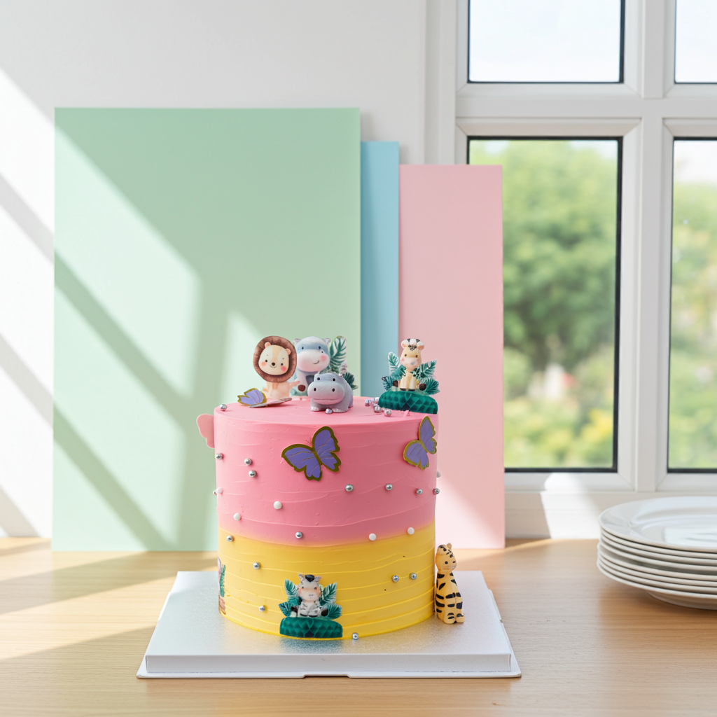 Jungle Theme Tower Cake