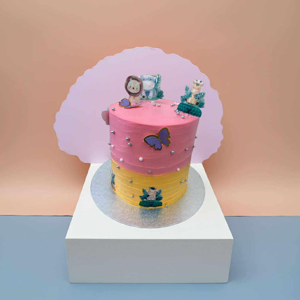 Jungle Theme Tower Cake