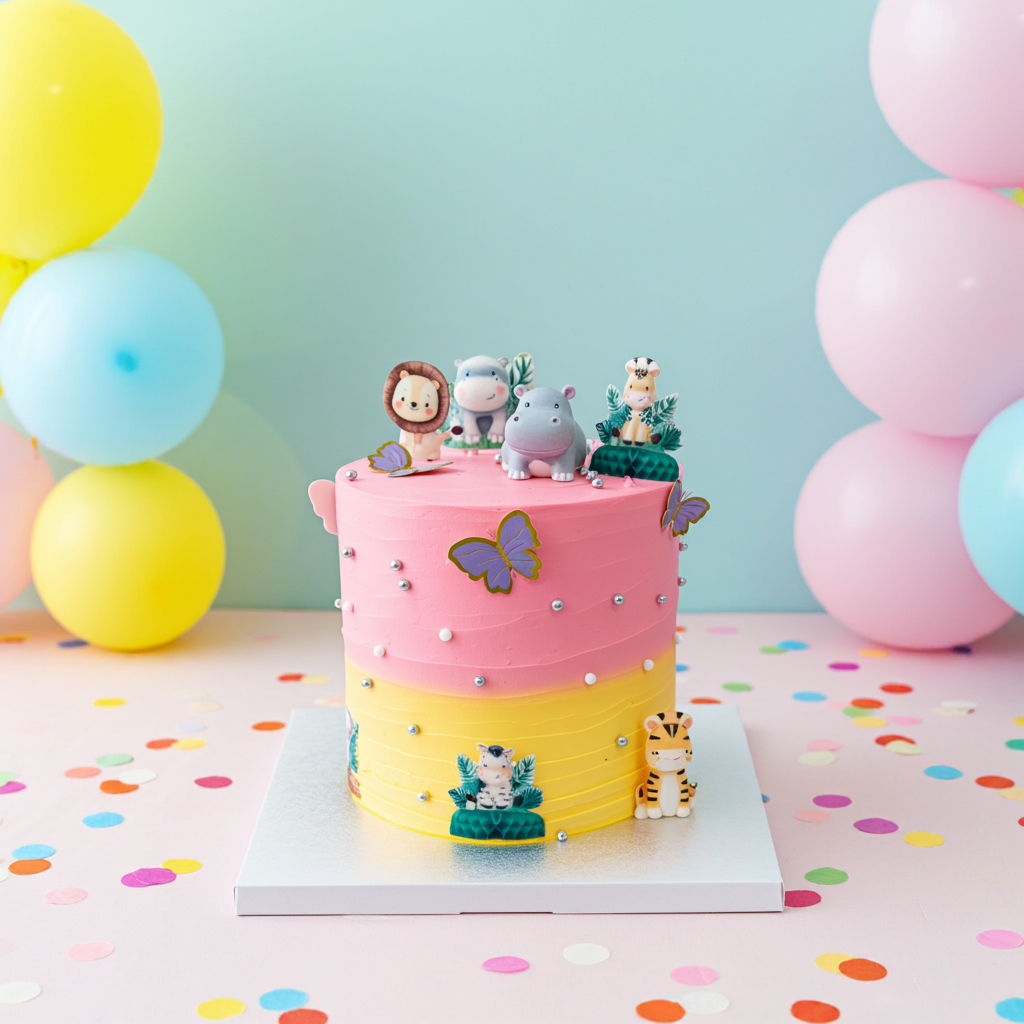 Jungle Theme Tower Cake