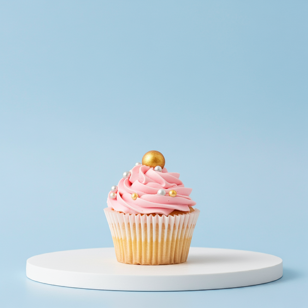 Pink Vanilla Cupcake