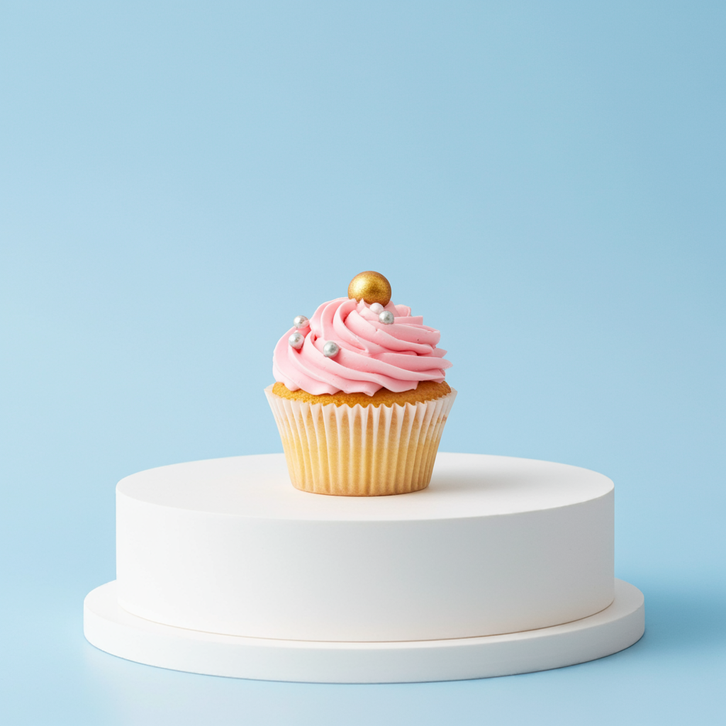 Pink Vanilla Cupcake