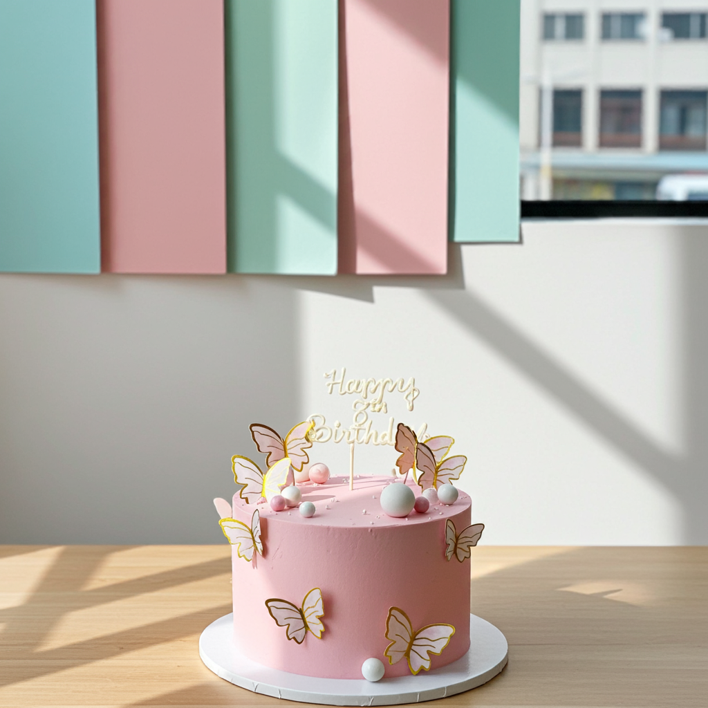 Pink Butterfly Cake