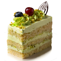 Pistachio Cake Slice
