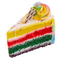 Rainbow Cake Slice