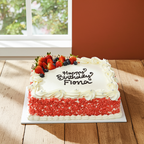 Special Strawberry Fruity Square Cake