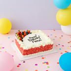 Special Strawberry Fruity Square Cake