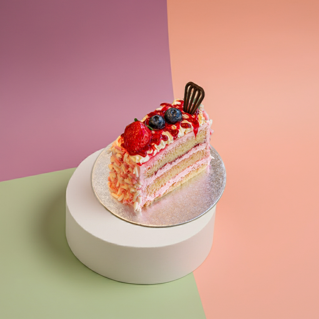 Strawberry Cake Slice