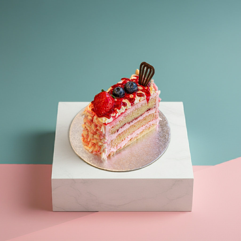 Strawberry Cake Slice