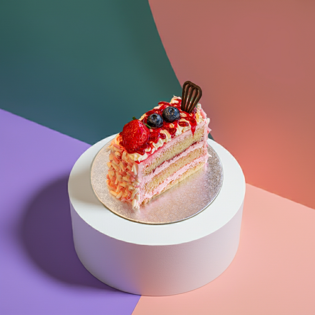 Strawberry Cake Slice