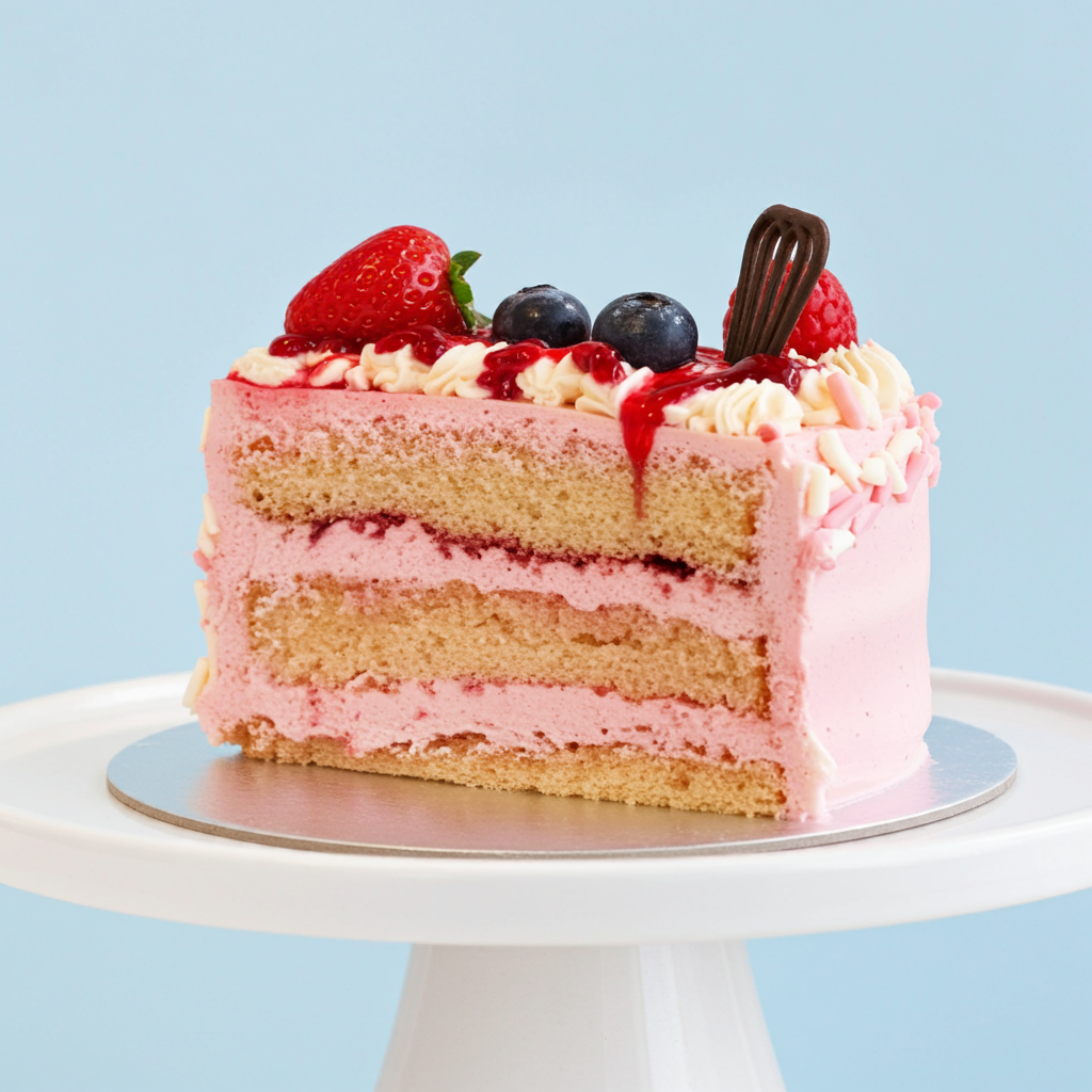 Strawberry Cake Slice