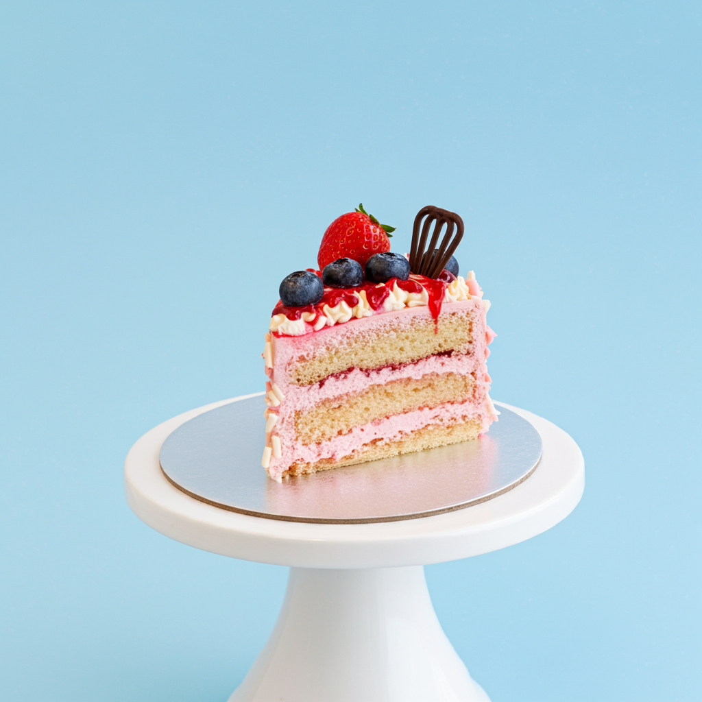 Strawberry Cake Slice