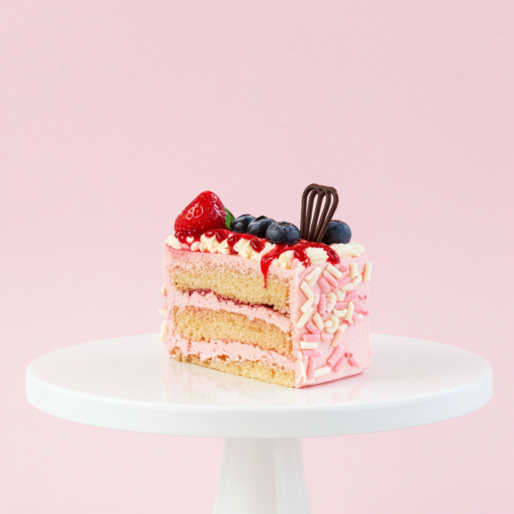 Strawberry Cake Slice