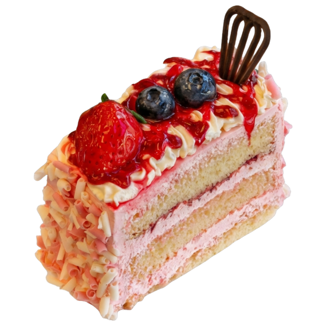 Strawberry Cake Slice
